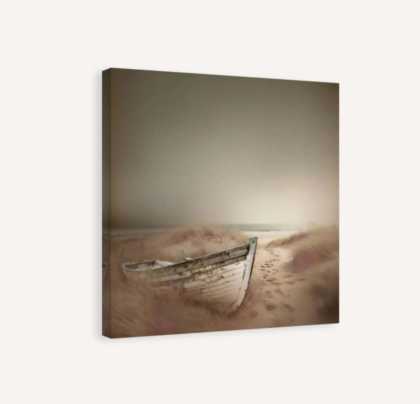 Old Boat on the Beach Canvas Print