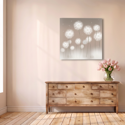 Dandelions and Fairies Canvas Print