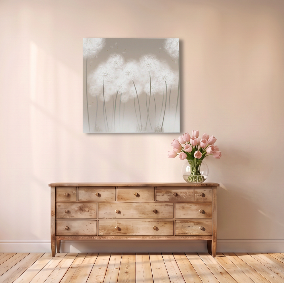 Floating Dandelions Canvas Print