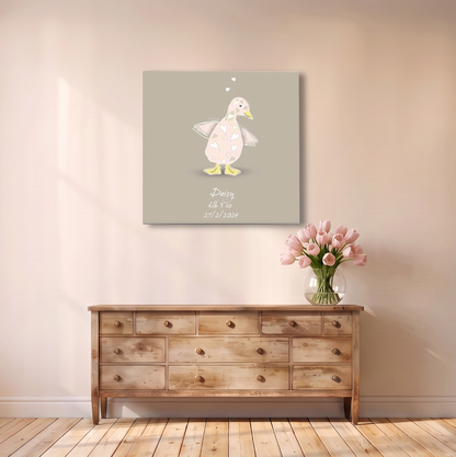 Baby Girl Duckling Canvas Print