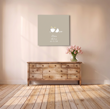 Baby Chick Personalised Canvas Print