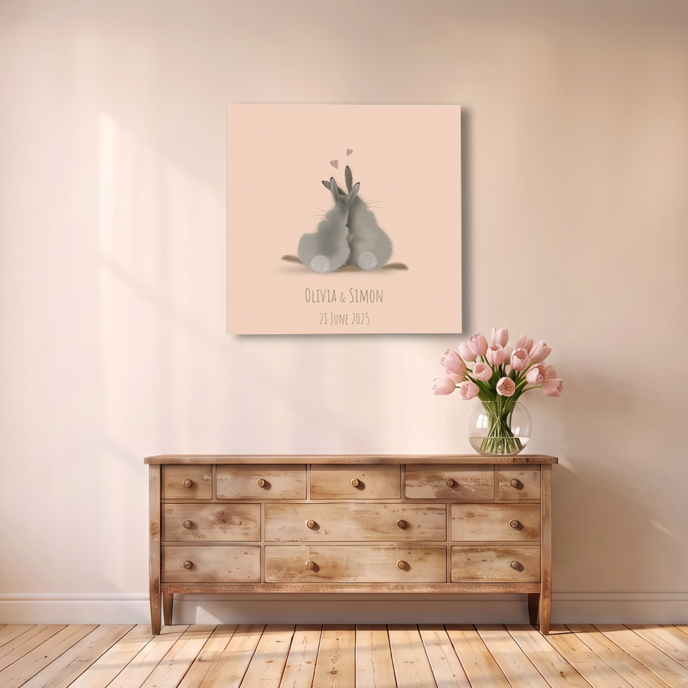 Pair of Bunny Rabbits Canvas Print