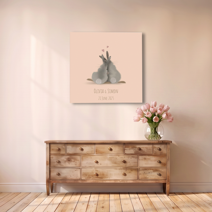 Pair of Bunny Rabbits Canvas Print