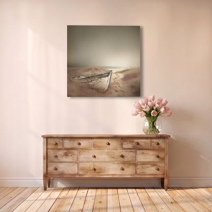Old Boat on the Beach Canvas Print