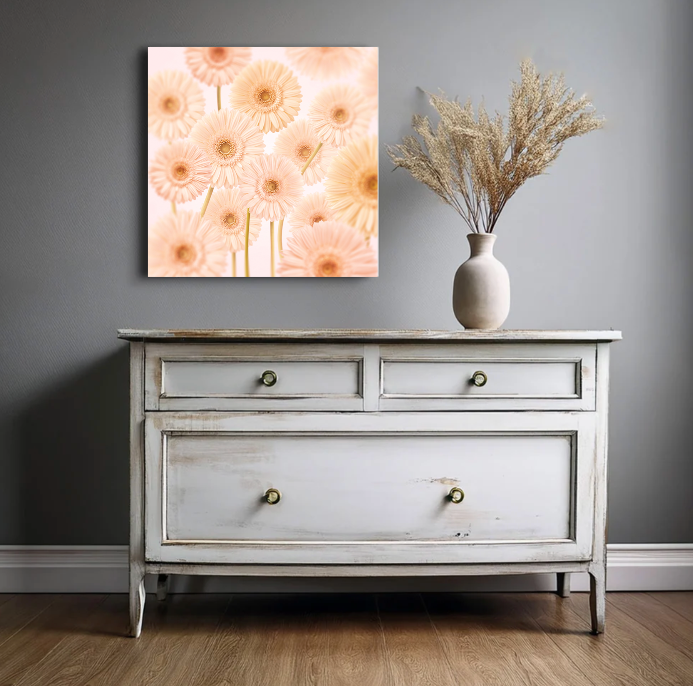 Gerberas Pattern Canvas Print