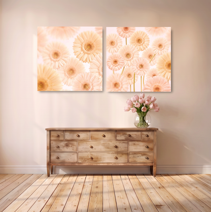 Gerberas Pattern Canvas Print