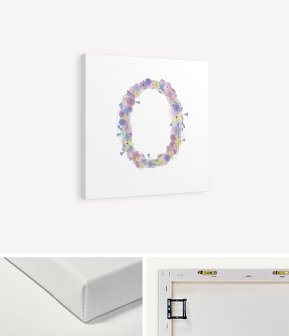 Letter O Wildflowers Canvas Print