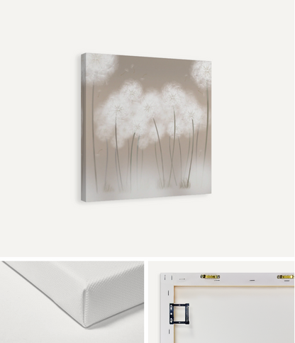 Floating Dandelions Canvas Print