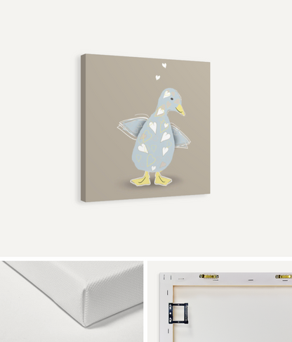 Little Boy Duckling Canvas Print