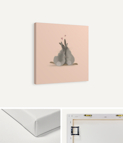 Pair of Bunny Rabbits Canvas Print