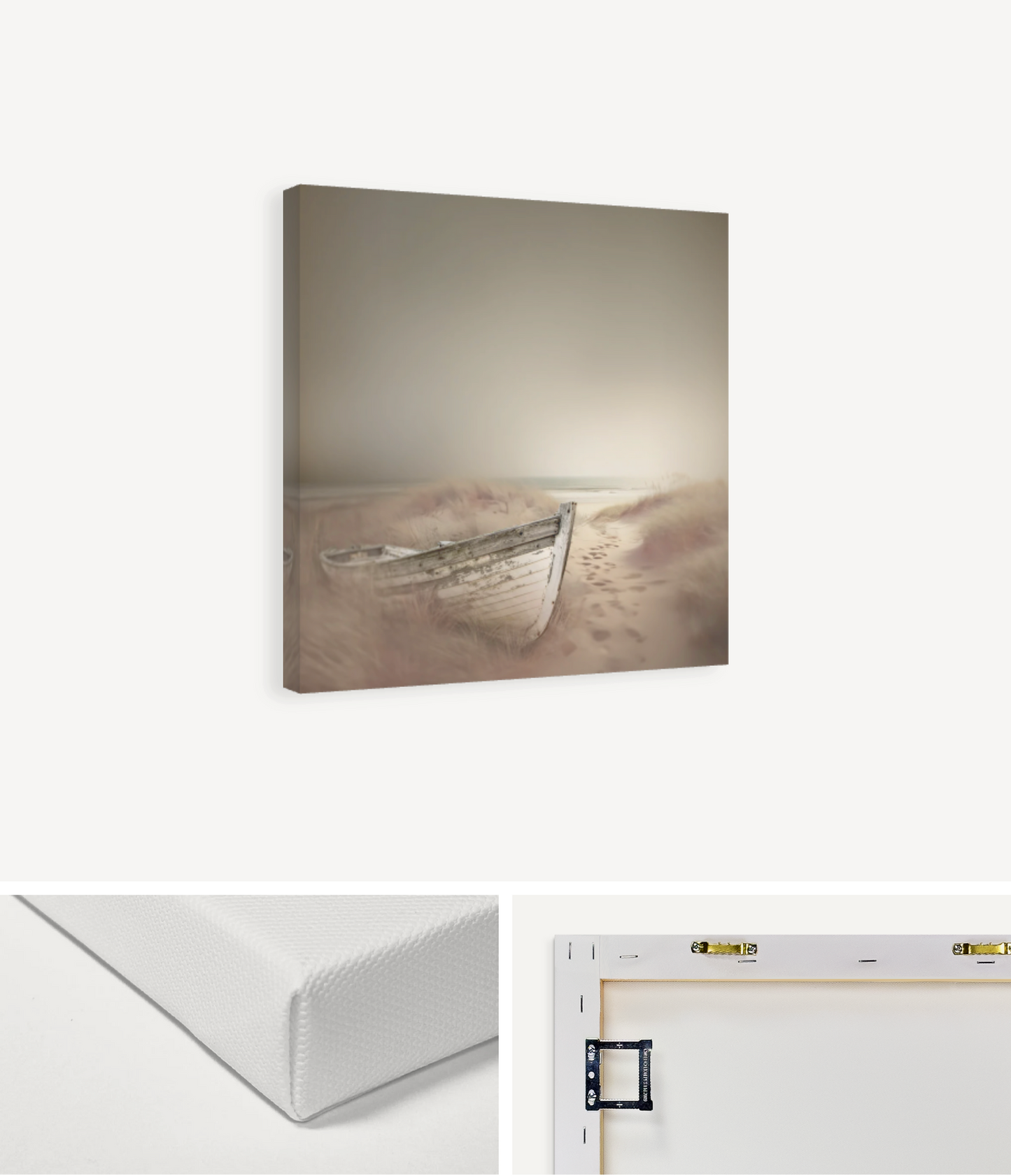 Old Boat on the Beach Canvas Print