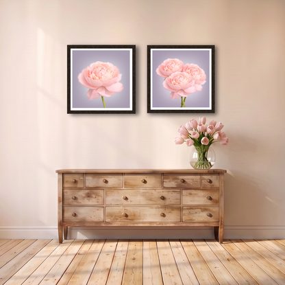 Peonies Bunch Print