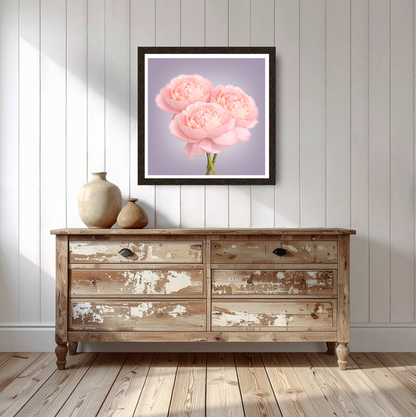 Peonies Bunch Print