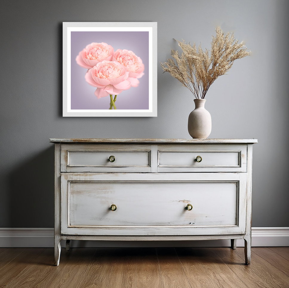 Peonies Bunch Print