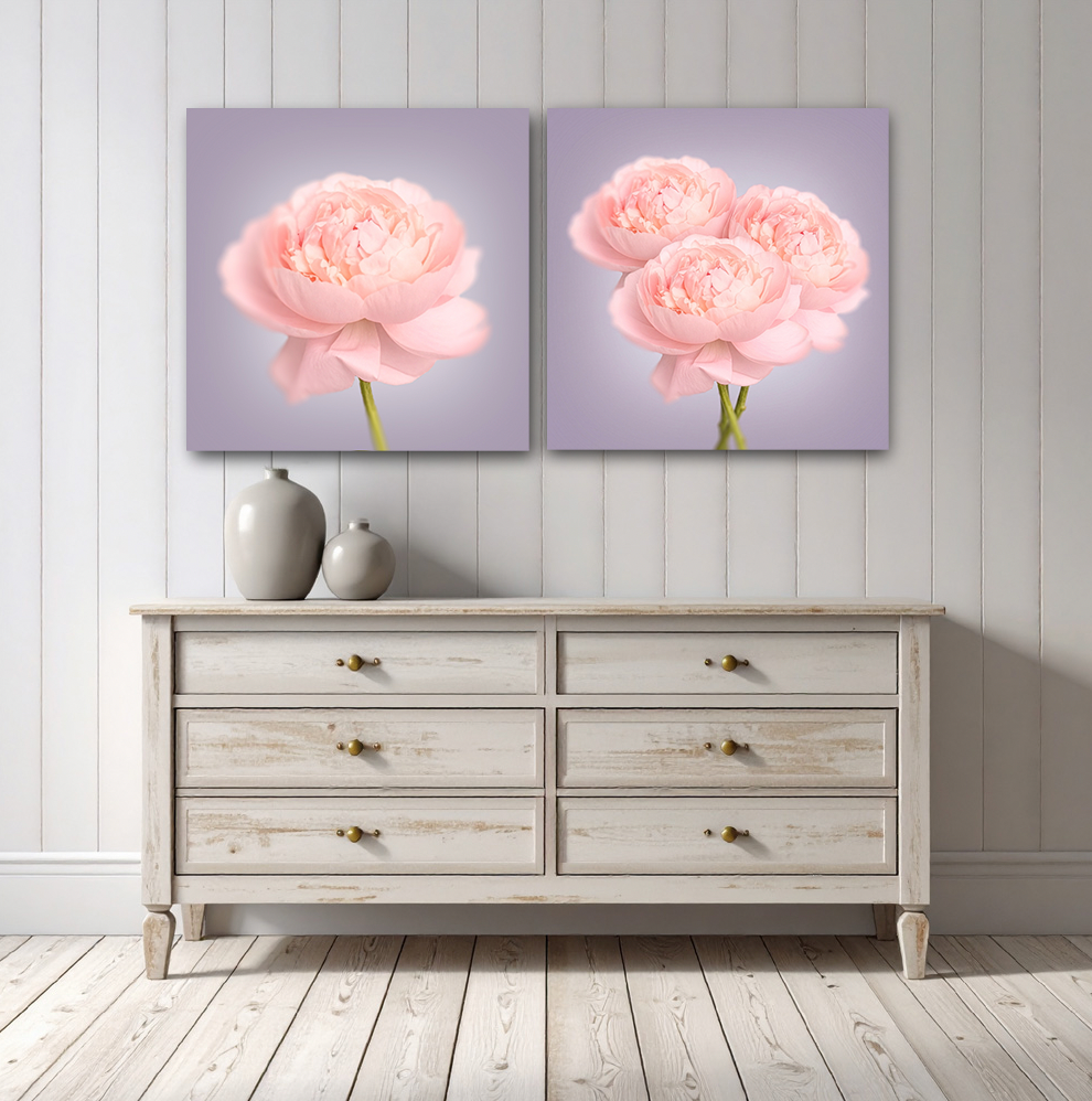 Bunch of Peonies Canvas Print