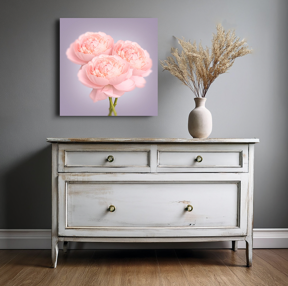 Bunch of Peonies Canvas Print