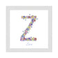 Letter Z wildflowers print