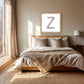 Letter Z wildflowers print