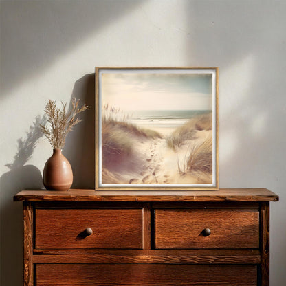 Footsteps to the sea print