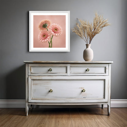 Pink Gerberas Flowers Print