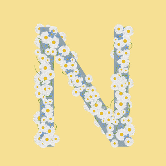 Wild Flowers Letter N