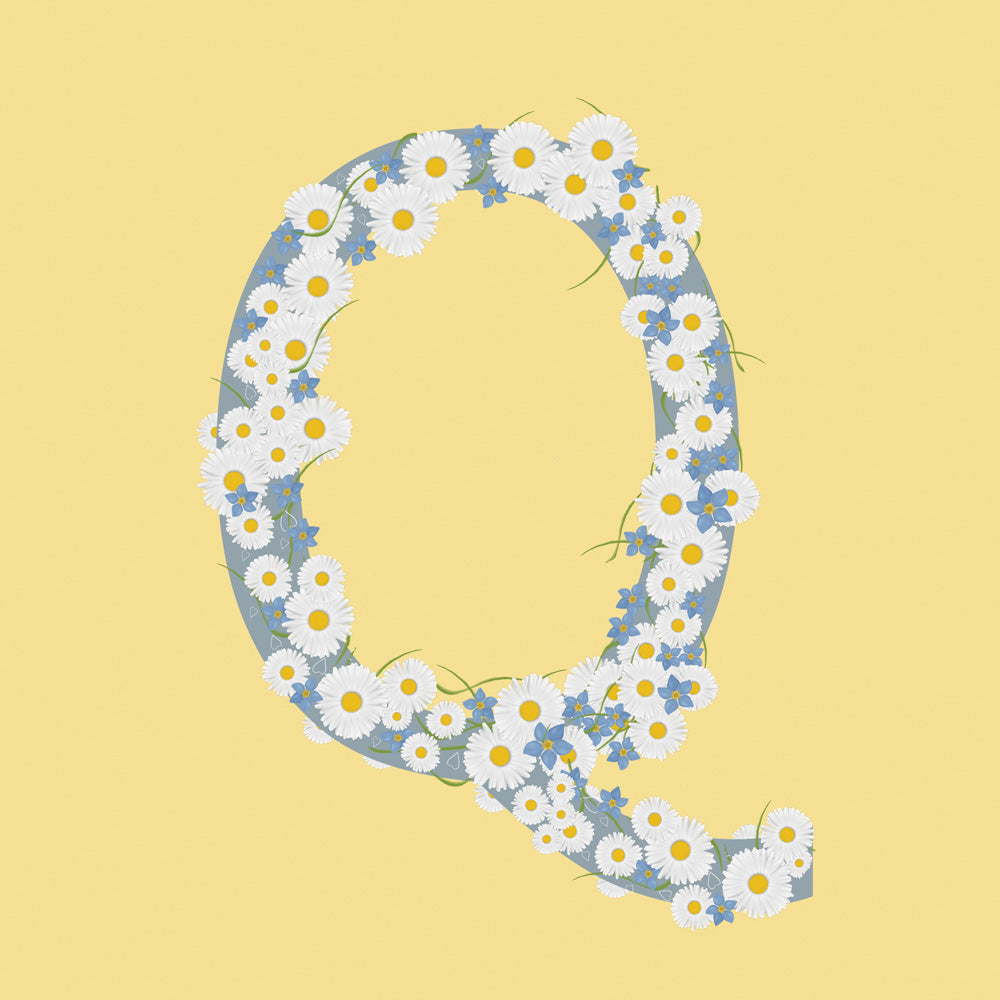 Wild Flowers Letter Q