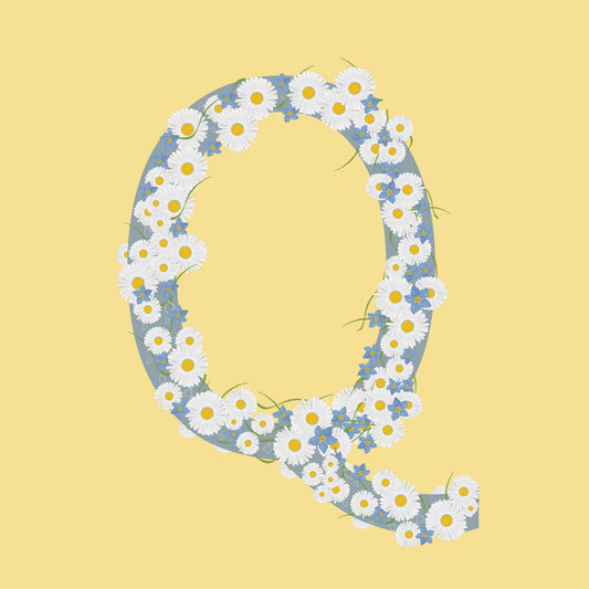 Wild Flowers Letter Q