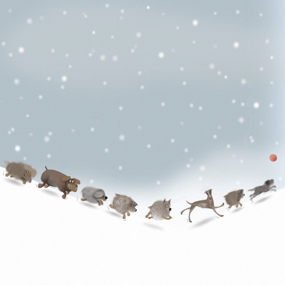 A Throw in the Snow | Cute and quirky animal themed greetings card