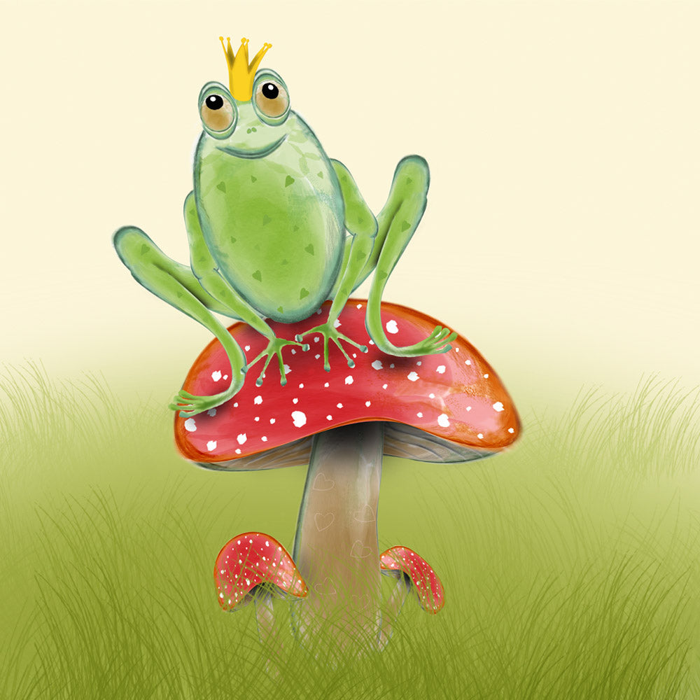 Frog Prince – a frog themed greetings card