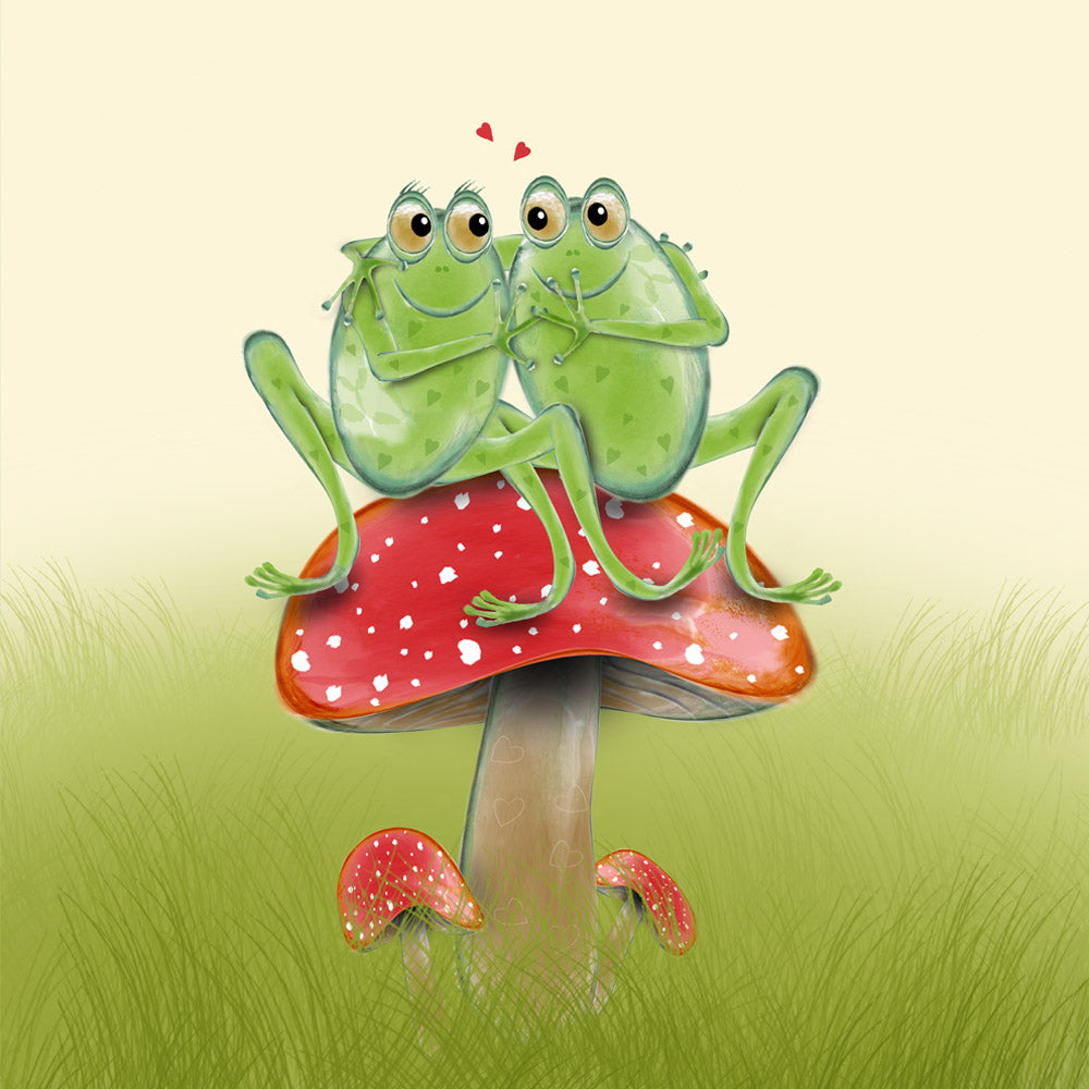 Frog Snog – a frog themed greetings card