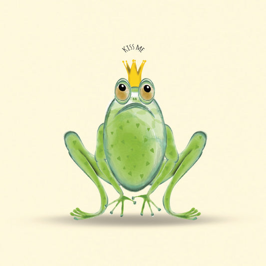 Kiss This – a frog themed greetings card