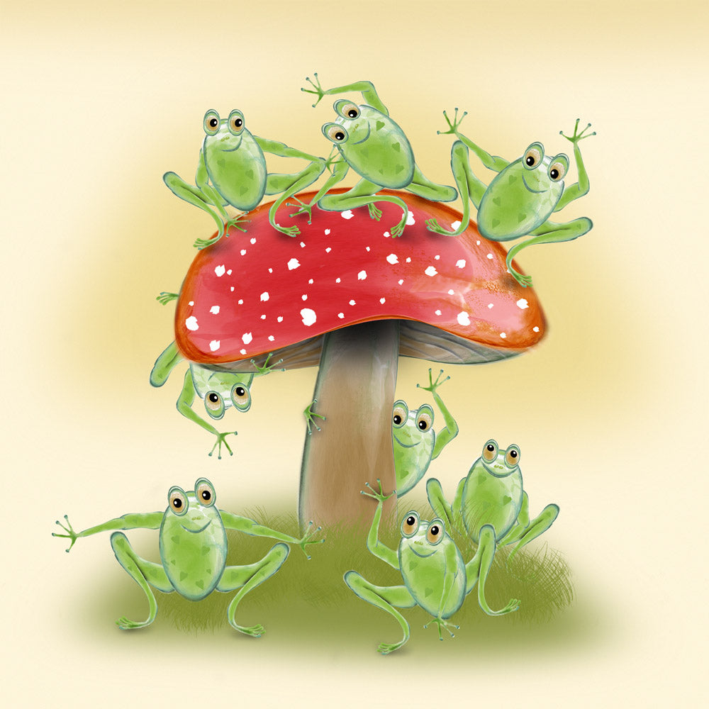 Toad Abode – a frog themed greetings card
