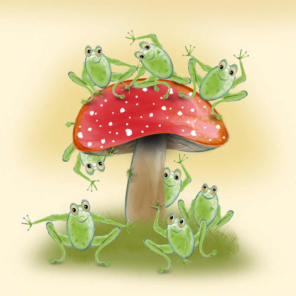 Toad Abode – a frog themed greetings card