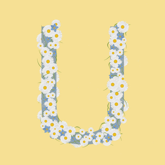 Wild Flowers Letter U