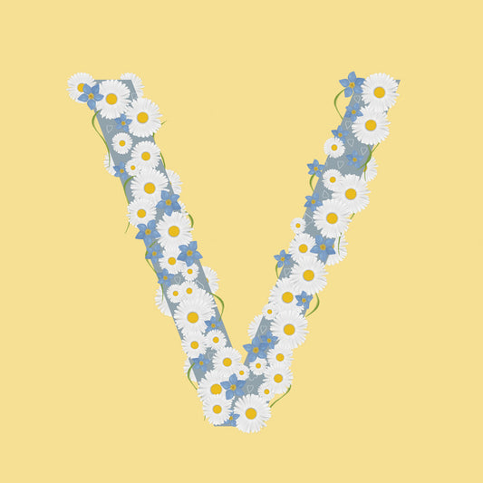 Wild Flowers Letter V
