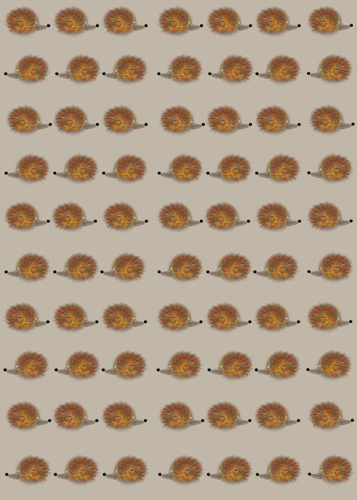 Hedgehog wrap – cute and quirky hedgehog themed wrapping paper with tags