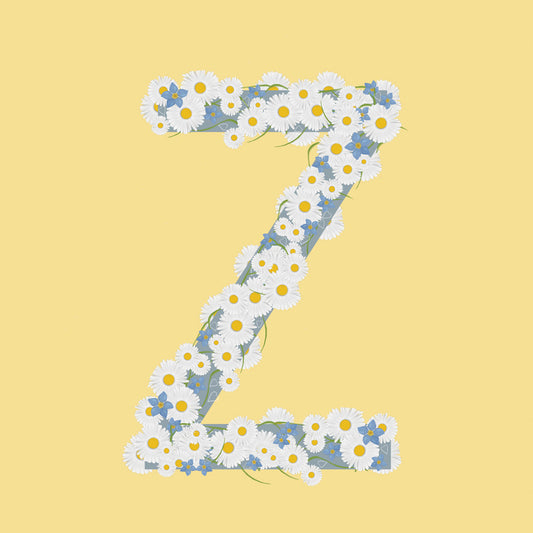 Wild Flowers Letter Z